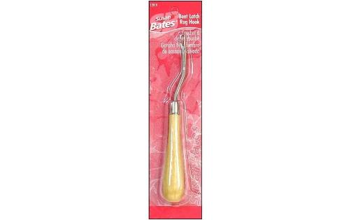 Bent Latch Hook With Wood Handle, 6.25-inch For Rug Hooking