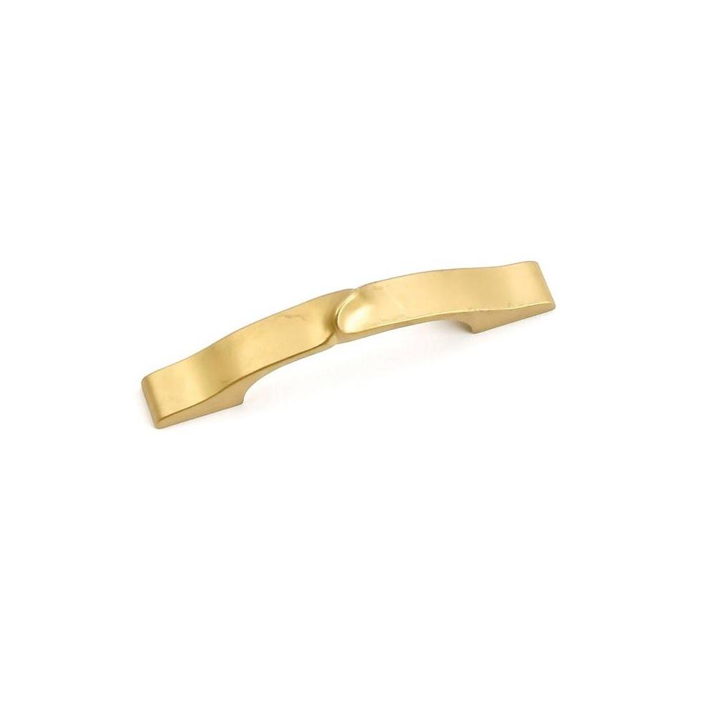 Laurey 38304 Satin Brass Pulls 3 Inch Center to Center Arch Pull in Satin Brass from the Highline Collection