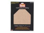 Do it Best Bare Wood 9 In. x 11 In. 220/150/100/60 Grit Assorted Grade Sandpaper (5-Pack)