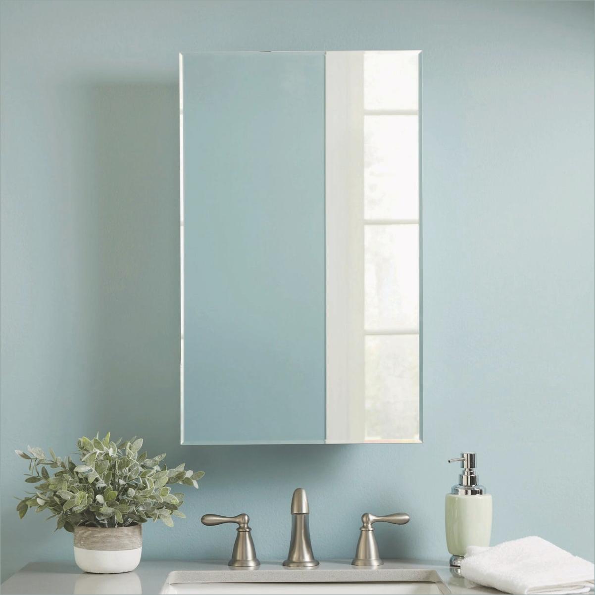 Frameless Beveled Edge Wall Mirror