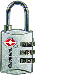 Ultra Hardware 55147 1 in. Silver Black Dog Padlock Combination TSA 3 Dial