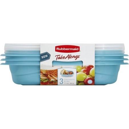 Rubbermaid TakeAlongs 3.7 C. Clear Square Divided Food Storage