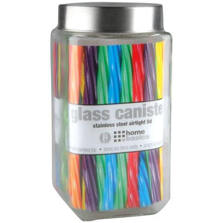 HDS Trading GJ10823 X-Large Square Glass Jar