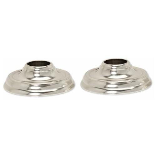 Zenith Products SSMD03BN Brushed Nickel Medallion Shower Rod End Caps