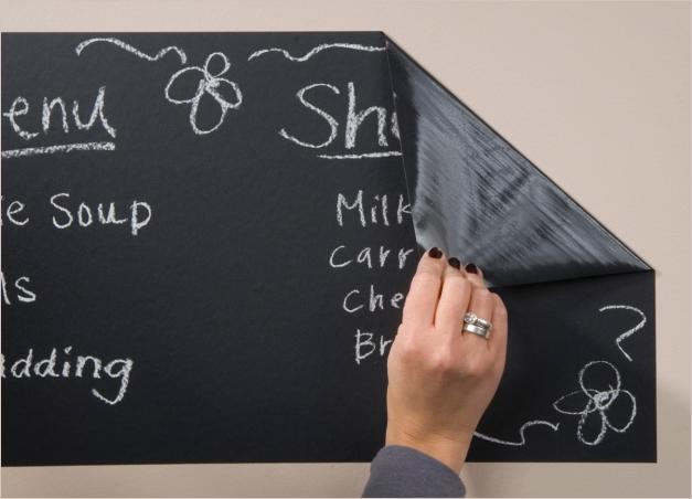 Brookie Craft RTCB Chalkboard Vinyl with Repositionable Adhesive 12 in. x 12 in. Sheet - Pack of 10