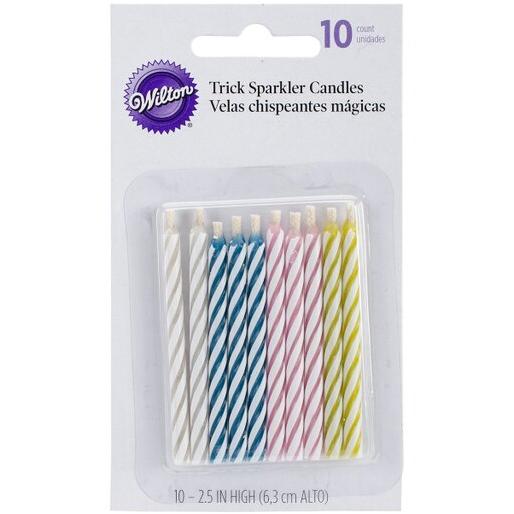 2811220 2.5 in. Striped Spirals Relighting Candles, Assorted