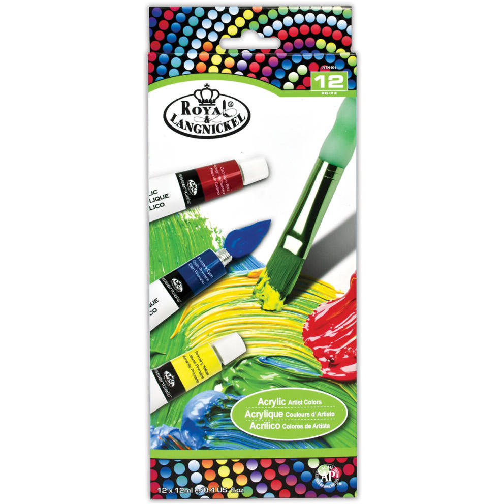 12 ml Acrylic Paint; 12 per Pack