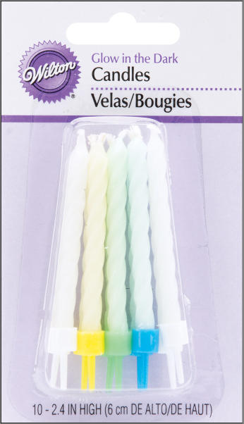 Wilton Enterprises 2811165 3 in. Glow in The Dark Candles