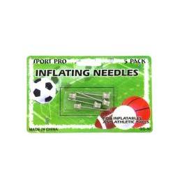 Bulk Buys Portable Outdoor - Football Soccer Sports - Ball Pump Metal Sturdy Inflating needles