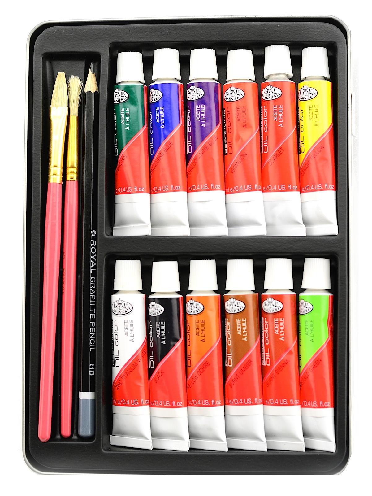 Royal Brush Oil Painting Art Set With Tin
