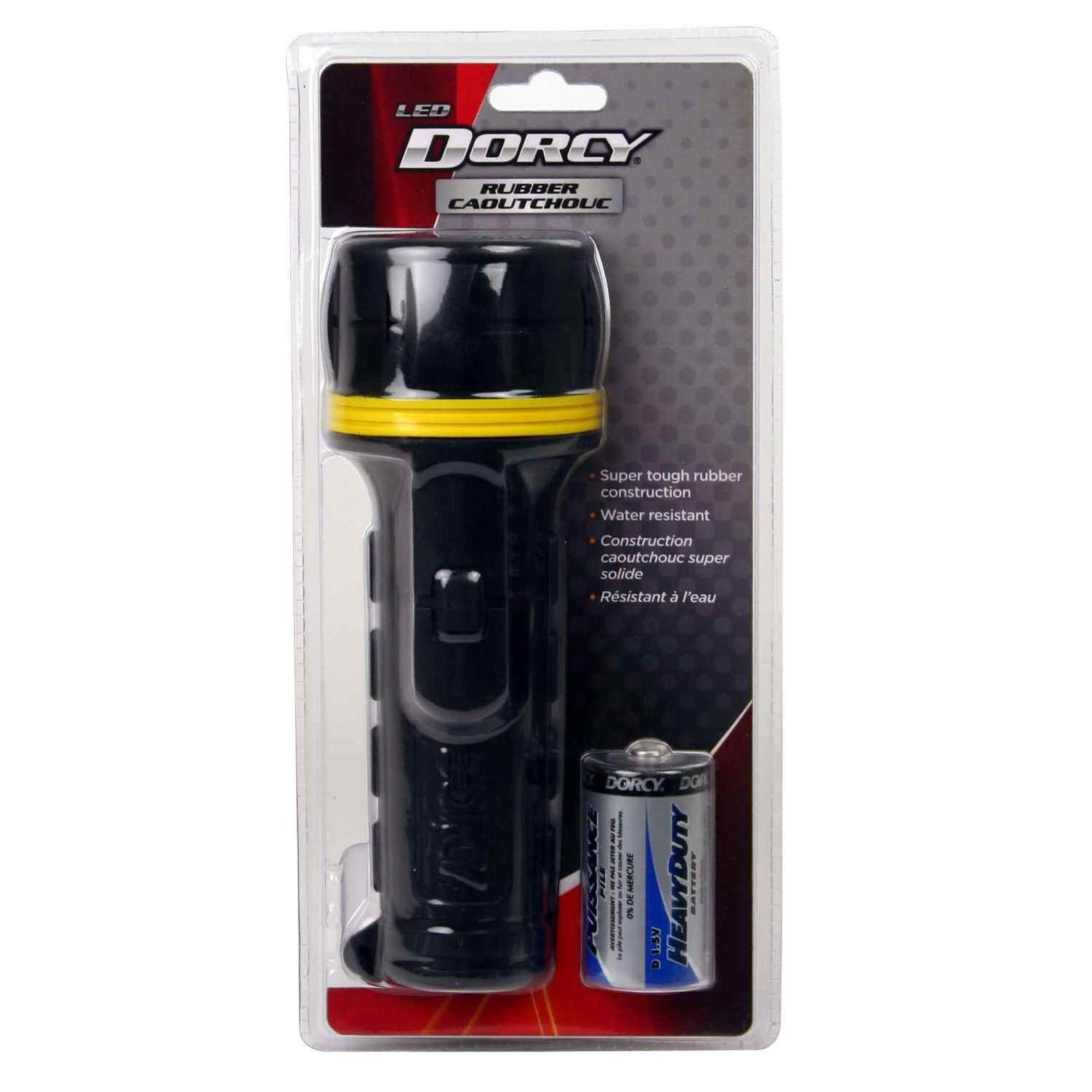 Dorcy Black LED Flashlight D Battery