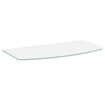 31-1/2 in. x 10 in. x 12 in. x 5/16 in. Convex Glass Line Shelf in Frosted