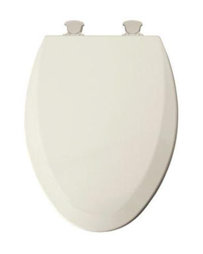 146ecdg-346 Premium Elongated Molded Wood Toilet Seat In Biscuit