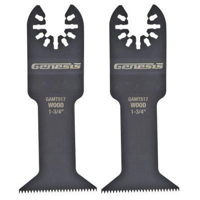 Genesis 1-3/4 In. HCS Coarse Tooth Flush Cut Oscillating Blade (2-Pack)
