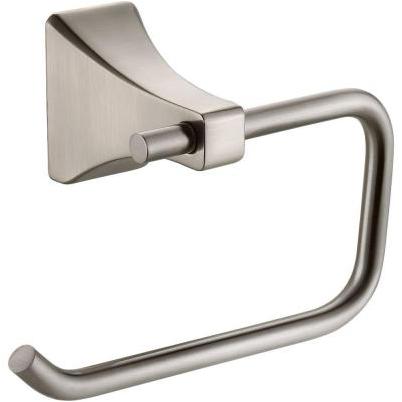 Shangri-La Single Post Toilet Paper Holder in Satin Nickel