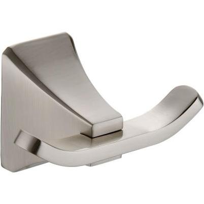 Shangri-La Double Robe Hook in Satin Nickel
