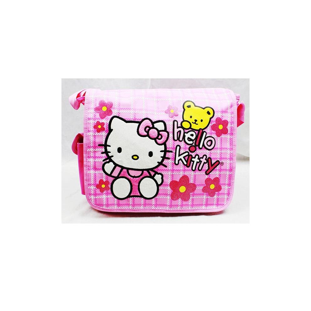 Messenger Bag - Hello Kitty - Teddy Bear w/Flowers New School Book