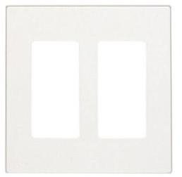 C22-80309-0sw Two Gang Screwless Wall Plate In White