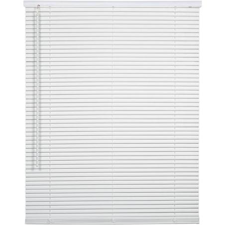 Home Impressions 46 In. x 72 In. x 1 In. White Vinyl Light Filtering Cordless Mini Blind