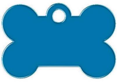 Kaba TAG-BONE 2S 0.75 x 0.03 in. Blue Bone Shape Pet Tag - Small Pack Of 10