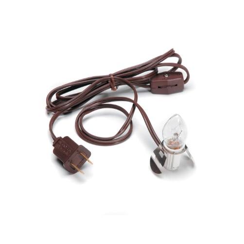 6406 6-foot Brown Accessory Cord With 1 Bulb Light
