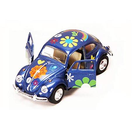 TOYSMITH Flower Power 1967 VW Beetle Toy Car, Various Colors 