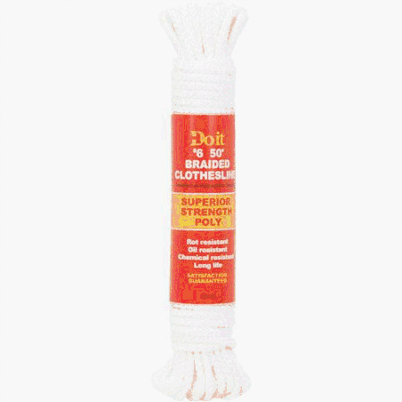 Do it Best 3/8 In. x 50 Ft. White Twisted Nylon Packaged Rope