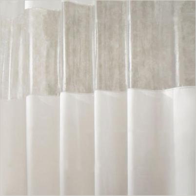 iDesign York Graphic 72 In. x 72 In. Frosted/Clear Eva Shower Curtain