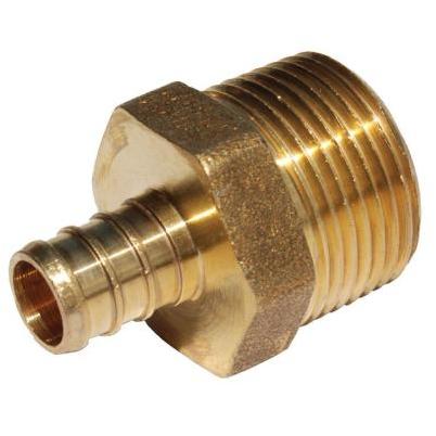 1/2 inch Iron Pipe x 1/2 inch Male Pipe Thread Brass Adapter Fitting