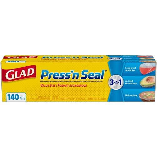 Glad Sealable Plastic Wrap with Griptex, Value Size 140 sq ft