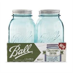 Ball Regular Mouth Glass Mason Jars with Lids & Bands