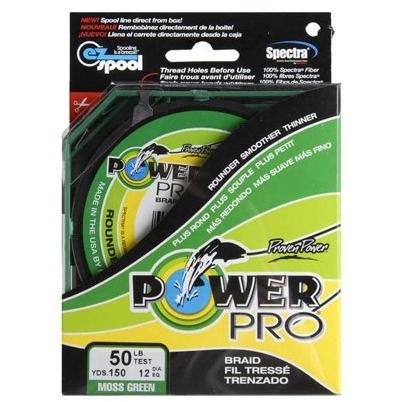 Power Pro 50 lb 150yds fishing line moss green