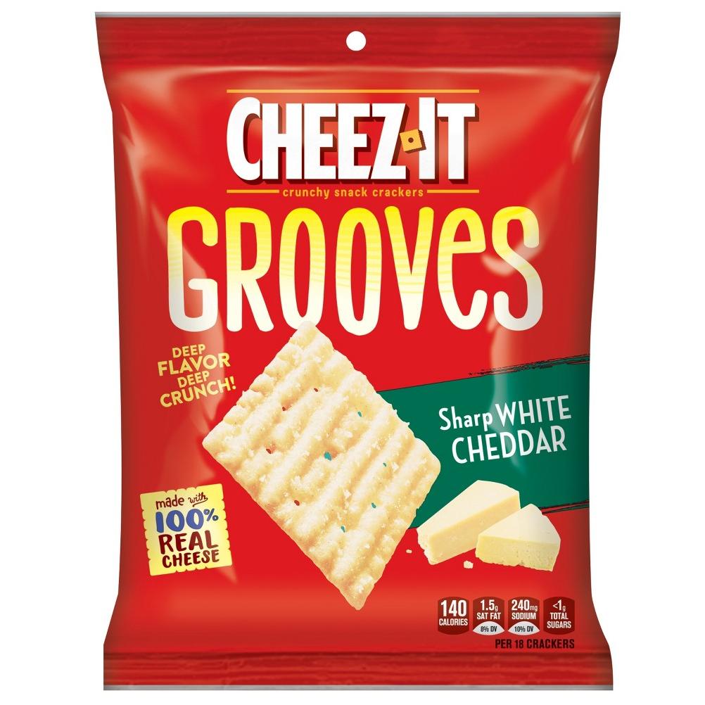 CHEEZ-IT GROOVES SHARP WHITE CHEDDAR 3.25 oz Each ( 6 in a Pack )
