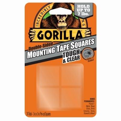 3M Scotch Mounting Squares Clear Removable 0.68 X 0.68 Inch