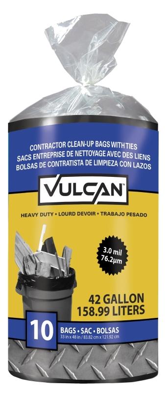 Vulcan FG-03812-06 10CT Contractor Trash Bag, 42 gal, Polymer