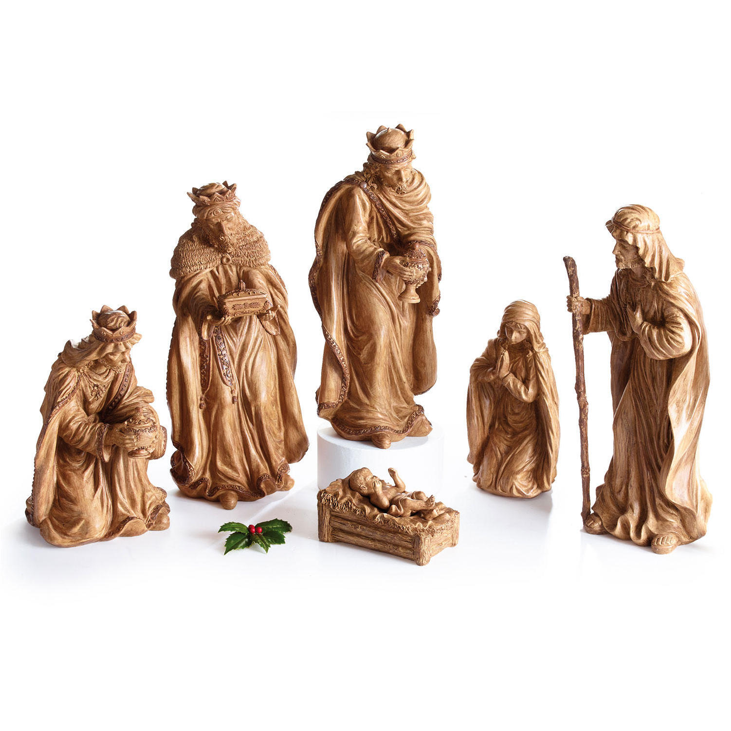 Burton Burton 6 Piece Mango Nativity Set