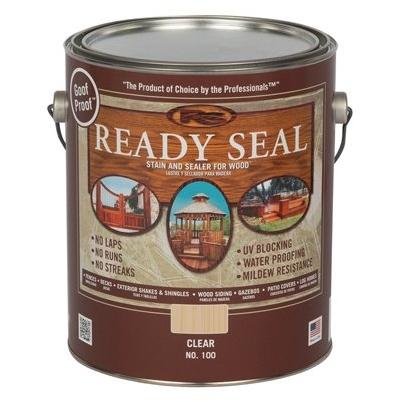 Ready Seal Exterior Wood Stain & Sealer, Flat Clear Finish, 1-Gallon