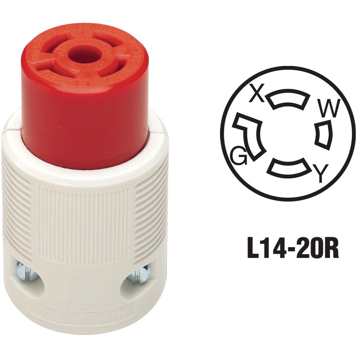 Commercial Grade 20a Locking Cord Connector Model 021-71420lc