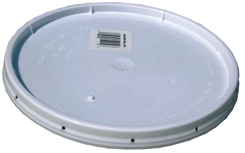 Encore Plastics 5-Gallon White Plastic Bucket Lid at