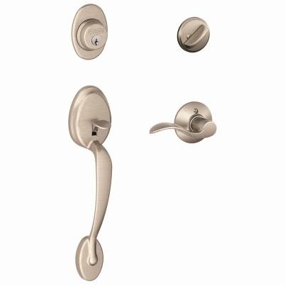 Schlage Single Cylinder Deadbolt, Satin Nickel