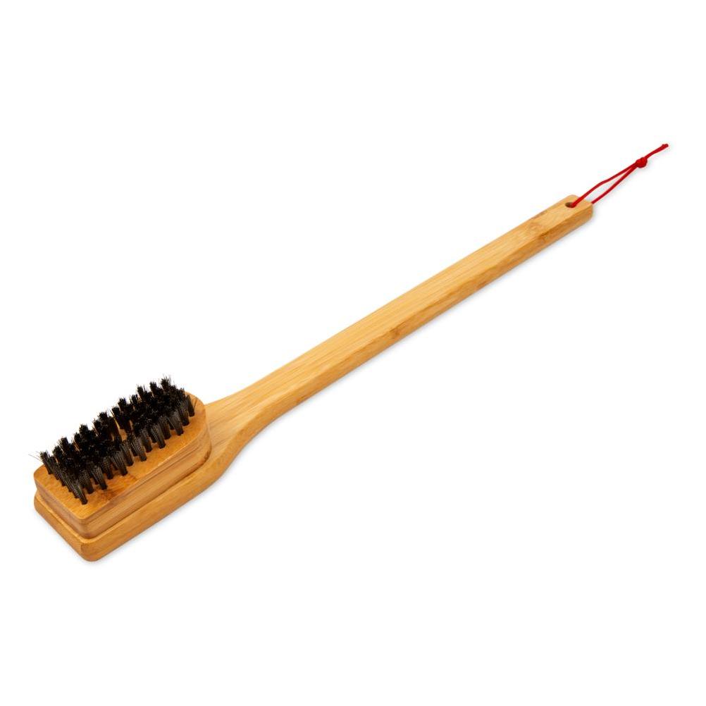 Dyna-Glo 18 Flat Top Grill Brush with Nylon Bristles and Stainless Steel  Scraper - Black