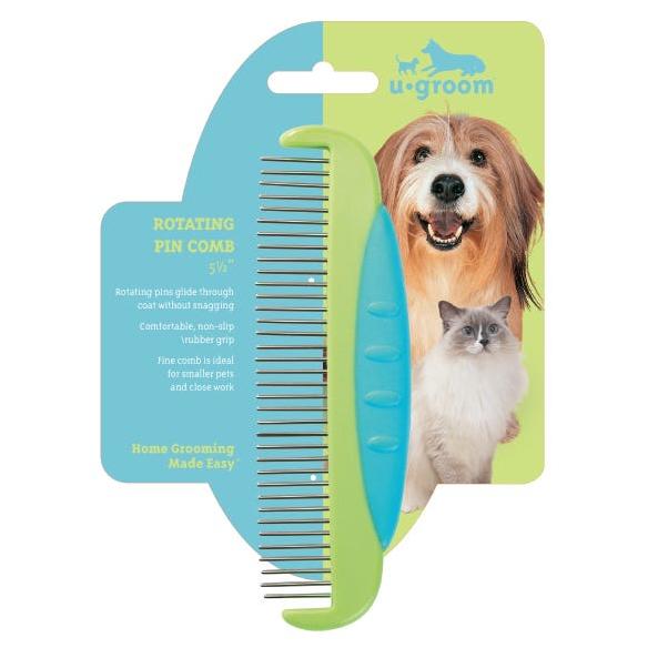 US1348 11 5.5 in. U-Groom Rotating Pin Comb