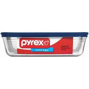 Pyrex Simply Store 6-Cup Rectangular Glass Food Storage