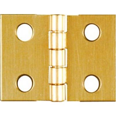 National 3/4 In. x 1 In. Brass Medium Decorative Hinge (2-Pack)