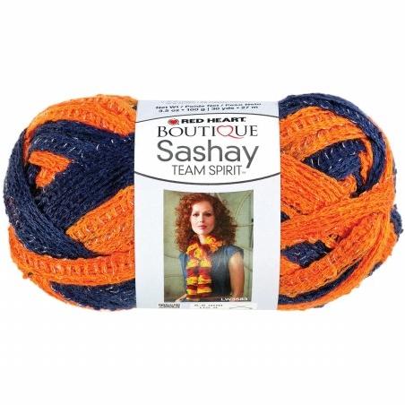 Red Heart Team Spirit Orange & Black Knitting and Crochet Yarn