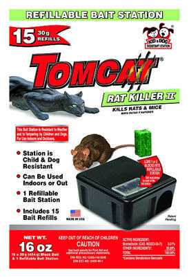 Tomcat Mouse Killer Refillable Bait Station Child & Dog Resistant