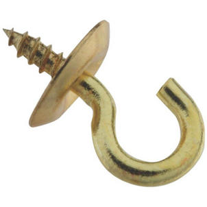 Stanley Hardware Hook Cup Solid Brass 1/2in 759000