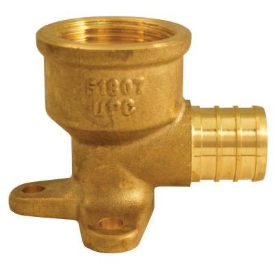 Pipe Fitting, Flare Elbow, Lead Free Brass, 1/2 Flare x 1/2 In. FPT