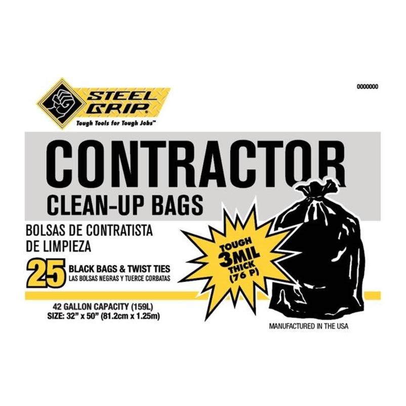 Heavy Duty Contractor Bags, 42 Gallons, 50-Ct.