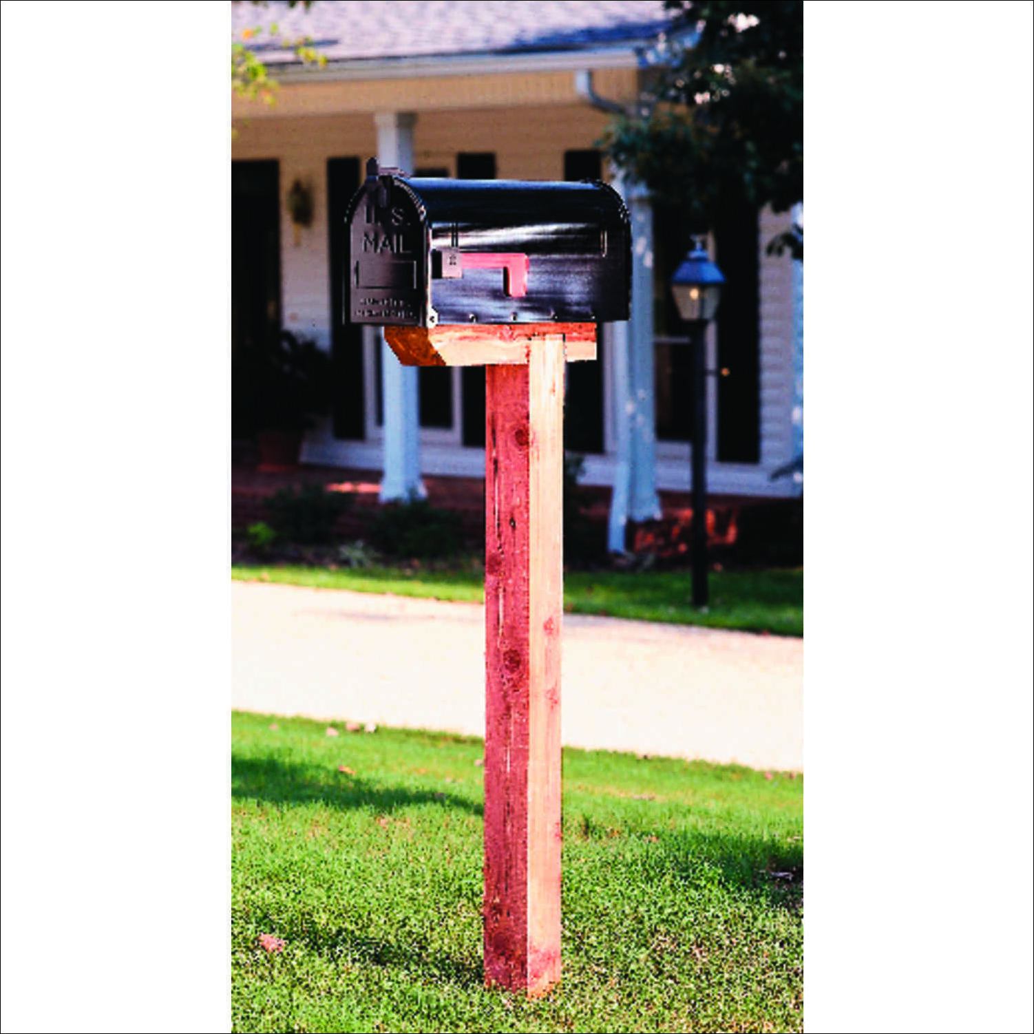 Gibraltar Red Cedar Drive-In Mailbox Post Kit